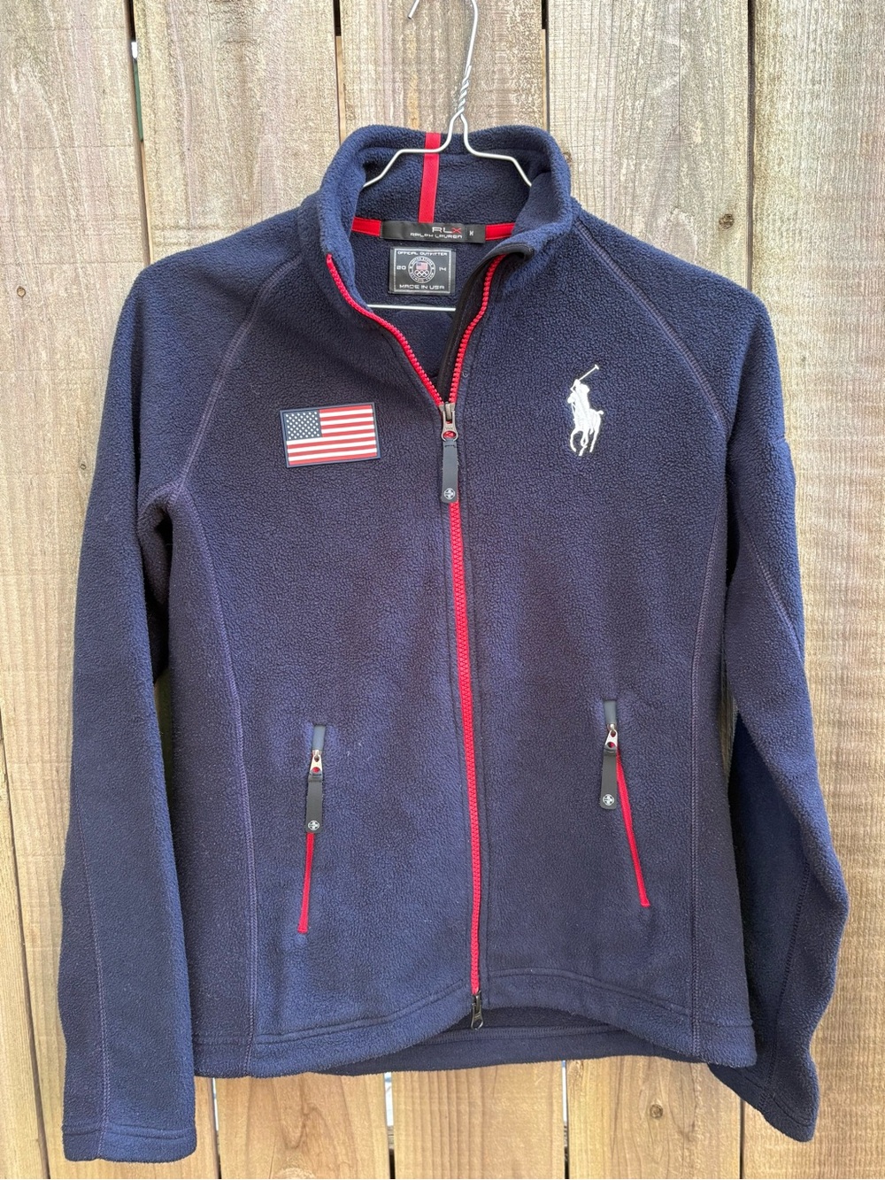 Ralph Lauren Navy Fleece 2014 Olympics Team USA Jacket